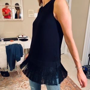 Fun black top with frilly bottom